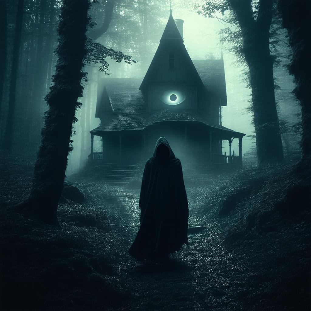 Cloaked Figure Nears The Eerie Eye House