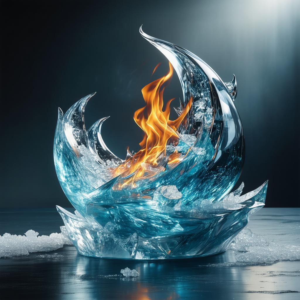 Fire And Ice Fused In Glass