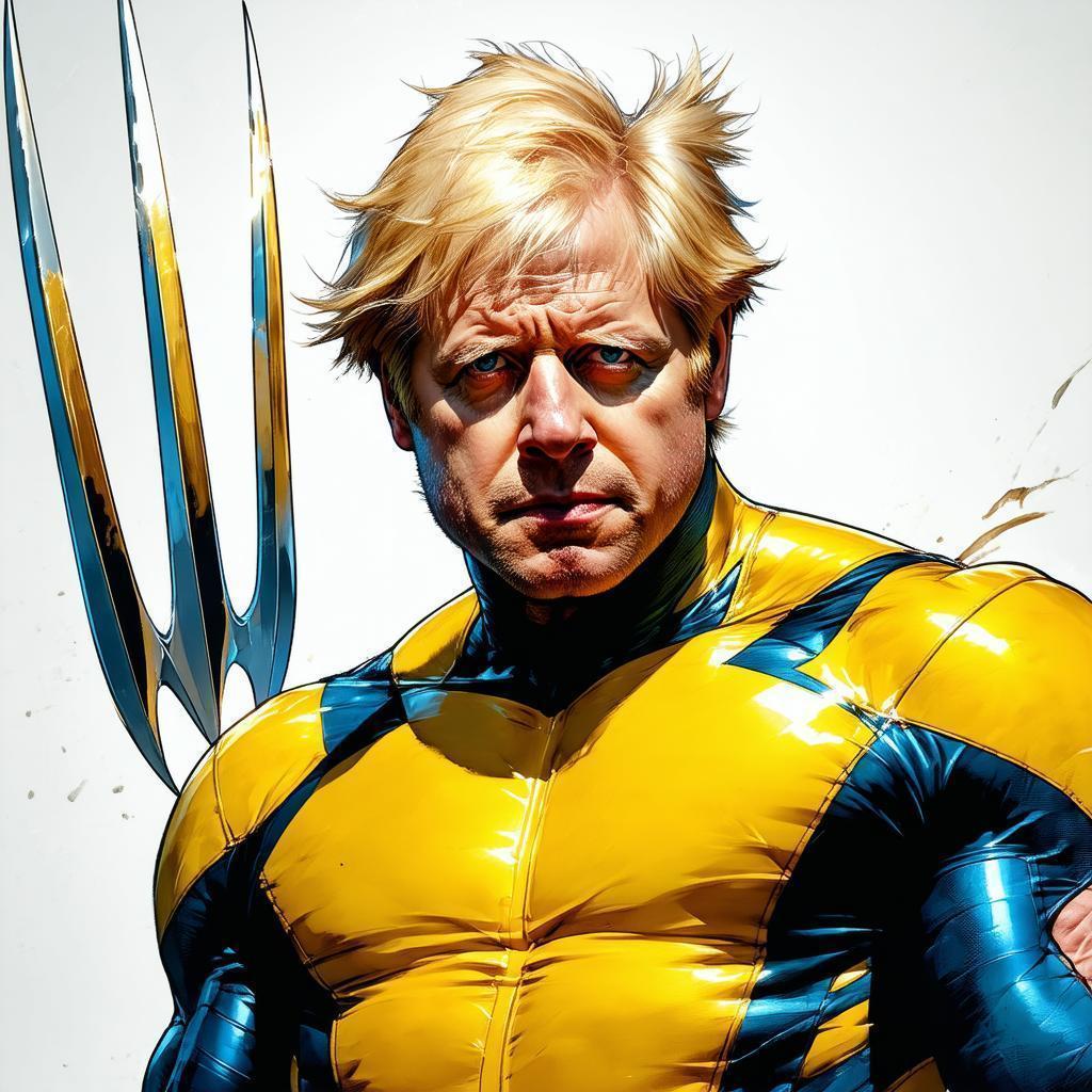 Boris Johnson as Wolverine in Vibrant Manga