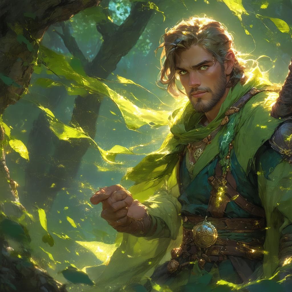 Animated Druid Portrait Channeling Matt Damon