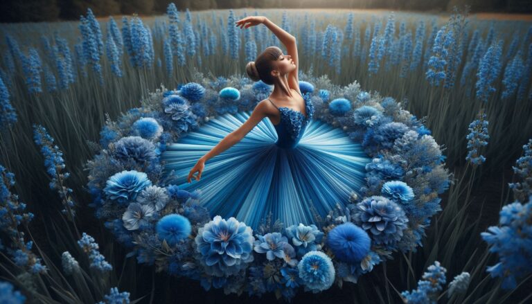 Beautiful Young Ballet Dancer in Blue