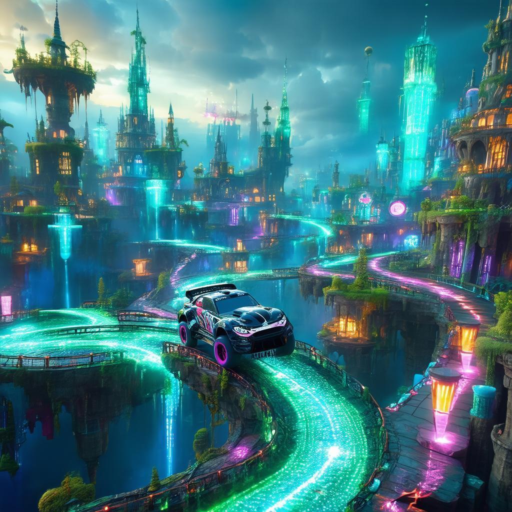 Ken Block Gymkhana Through a Fantasy Megapolis