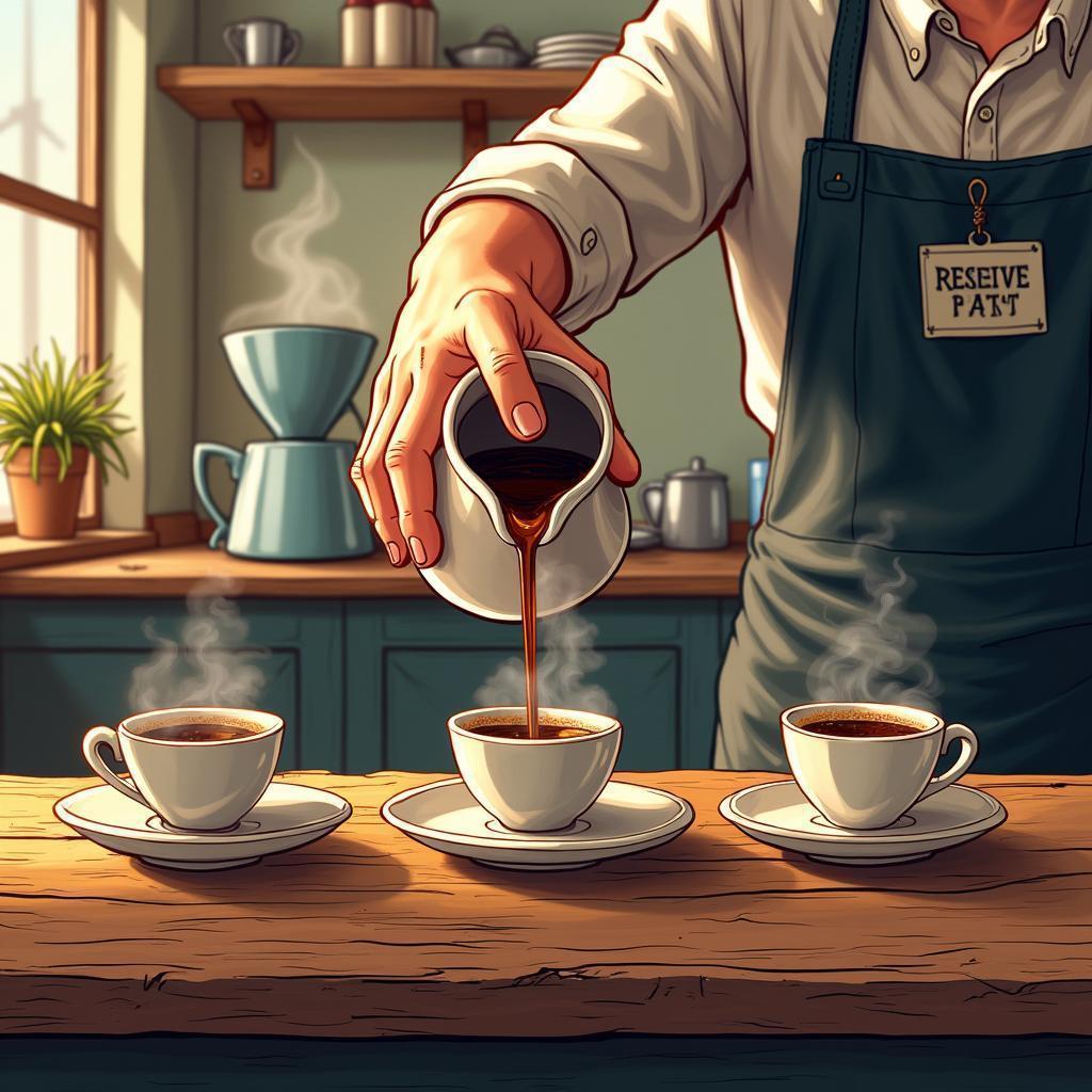 Manga Coffee Pour at Seattle Reserve Roastery