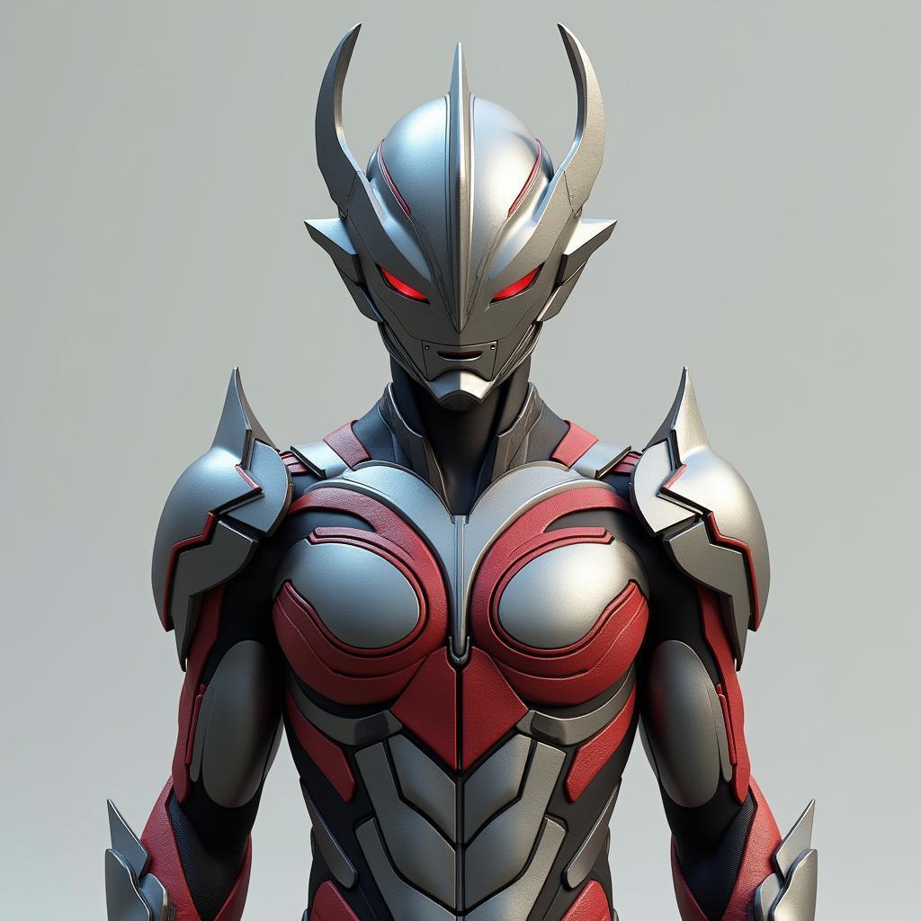 Symmetrical Ultraman in Japanese Armor Octane Render