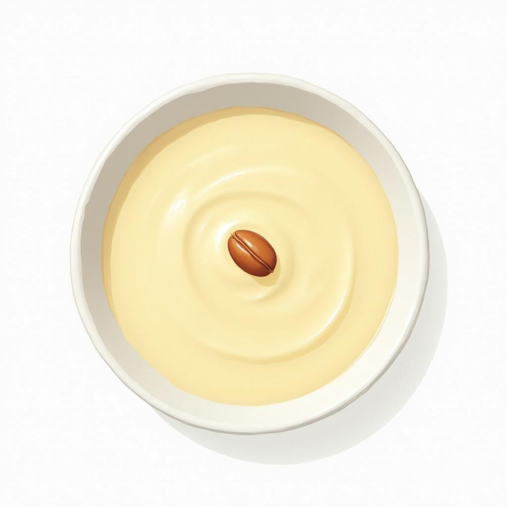 Creamy Pine Nut Soup in Elegant Illustration