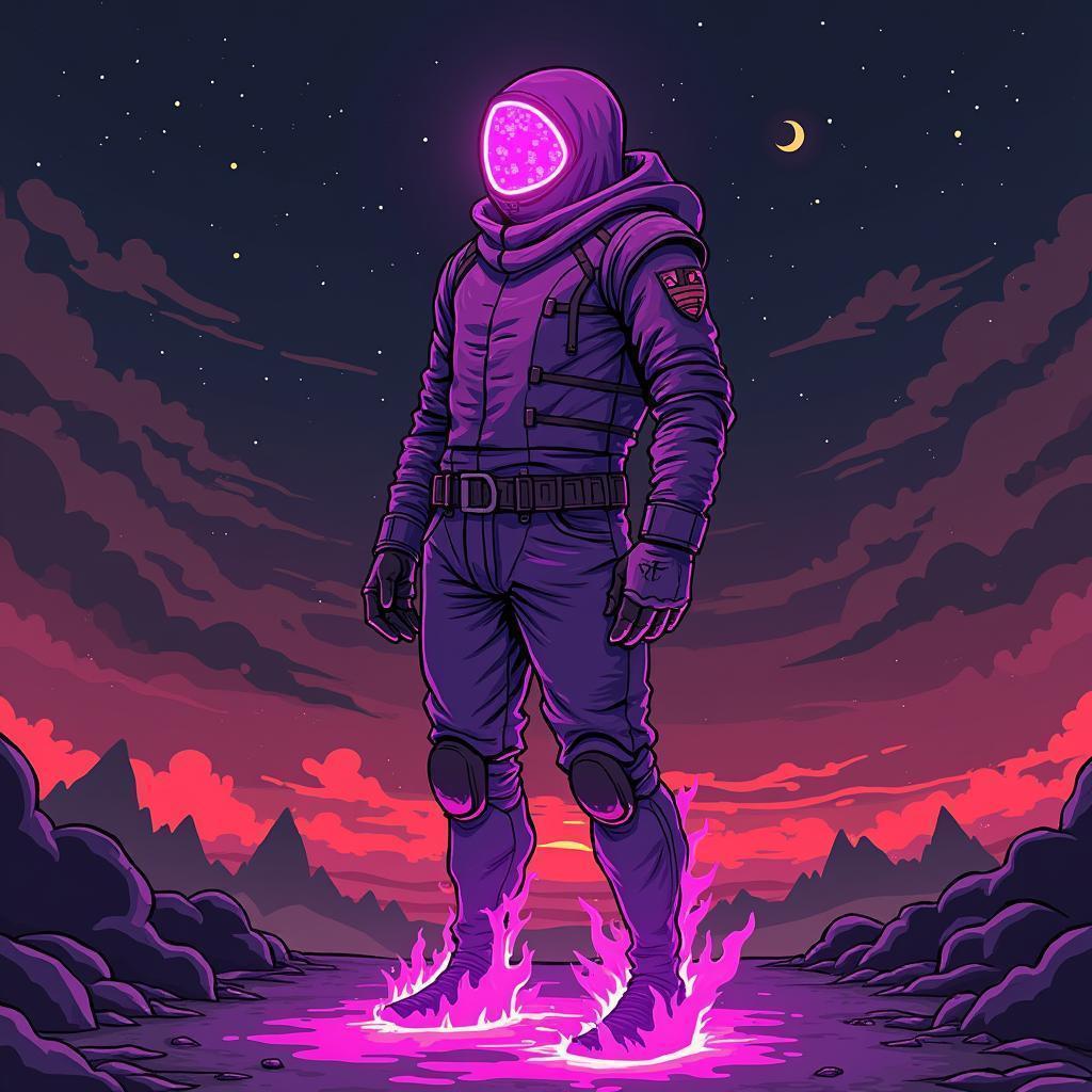 Pixel Street Goon Forged of Purple Lava
