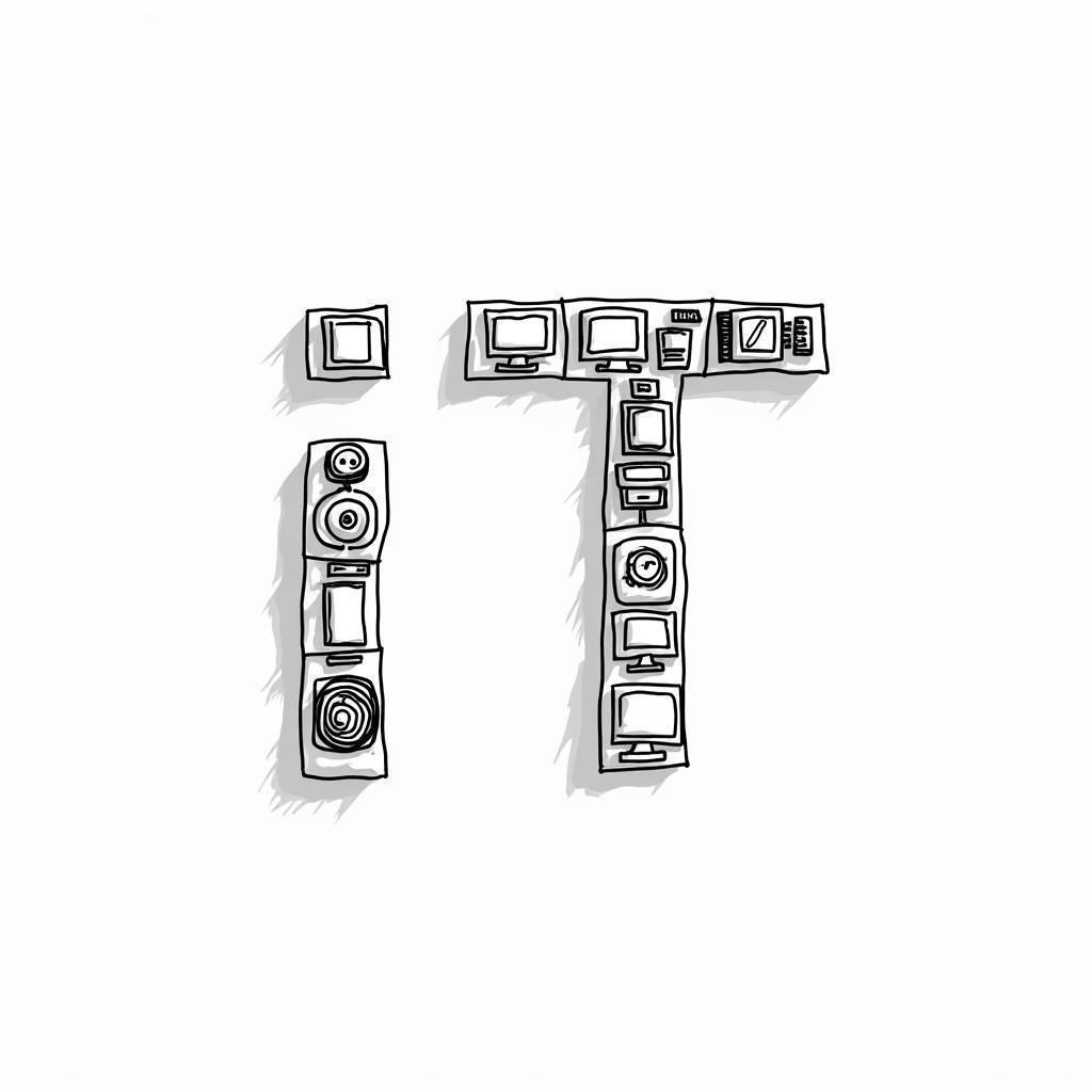 Whiteboard IT Logo Built From PC Parts