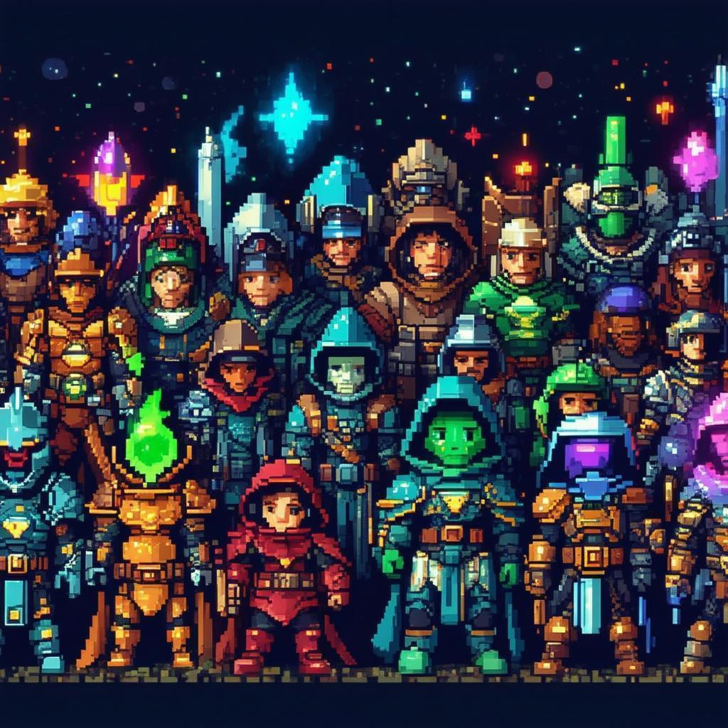 Ten Legendary Alchemy Heroes in Pixel Art