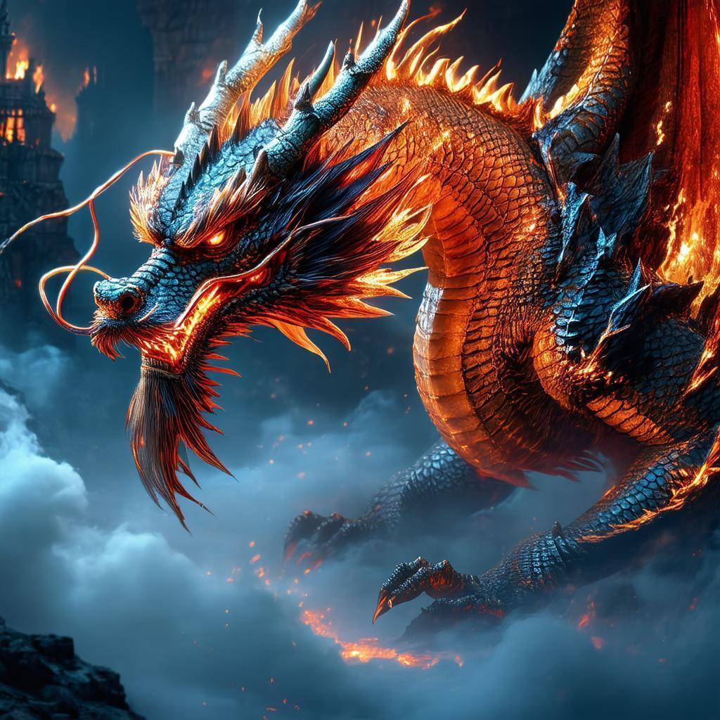 The Devil as a Majestic Dragon of Hell