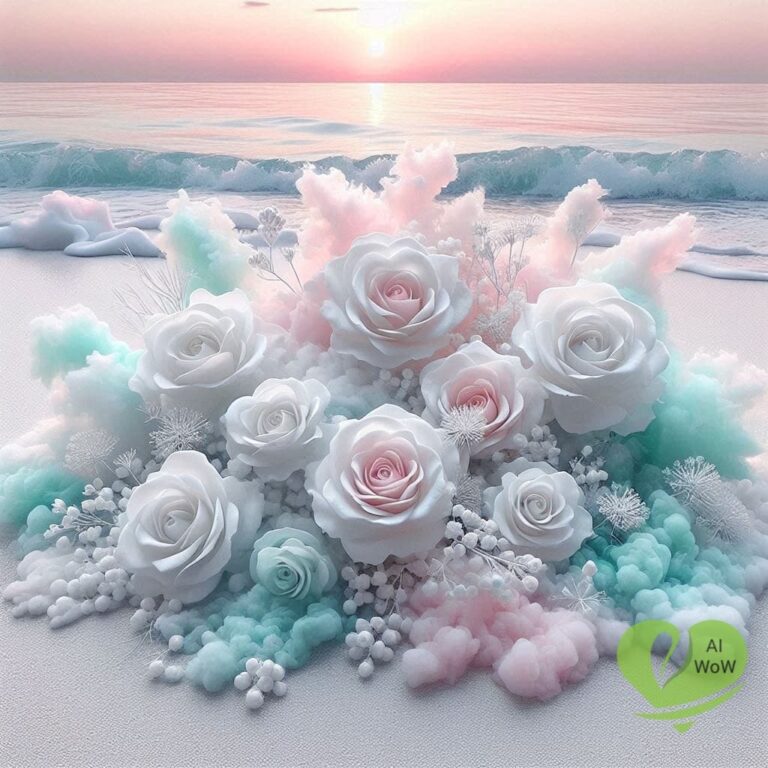 Delicate Pastel Ocean Sunset Scene