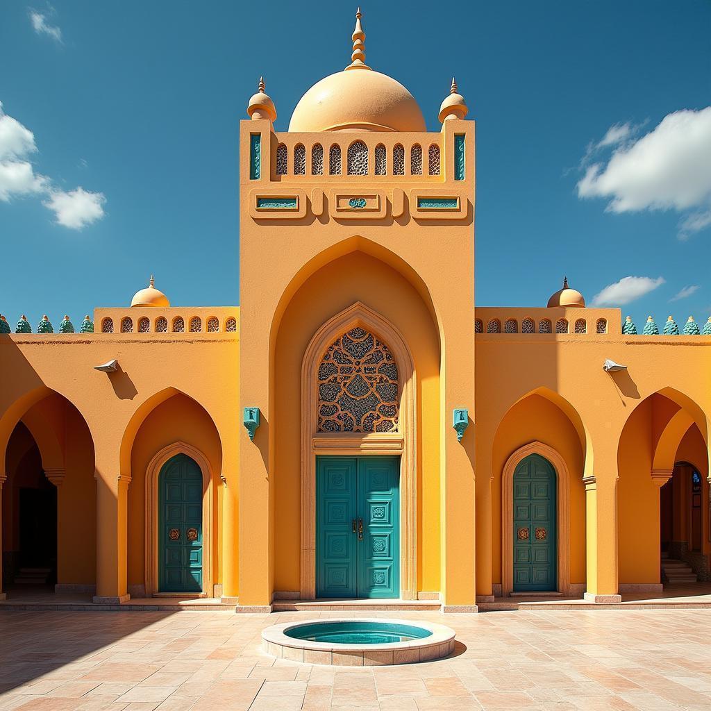 Art Deco Mosque Dreamscape on Socotra Island