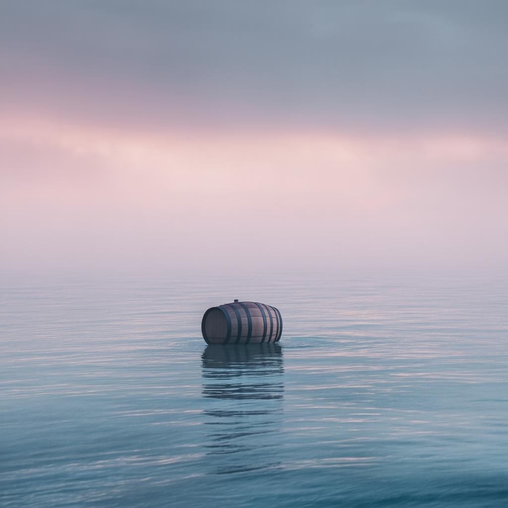 Dreamy Barrel Adrift on an Ethereal Sea