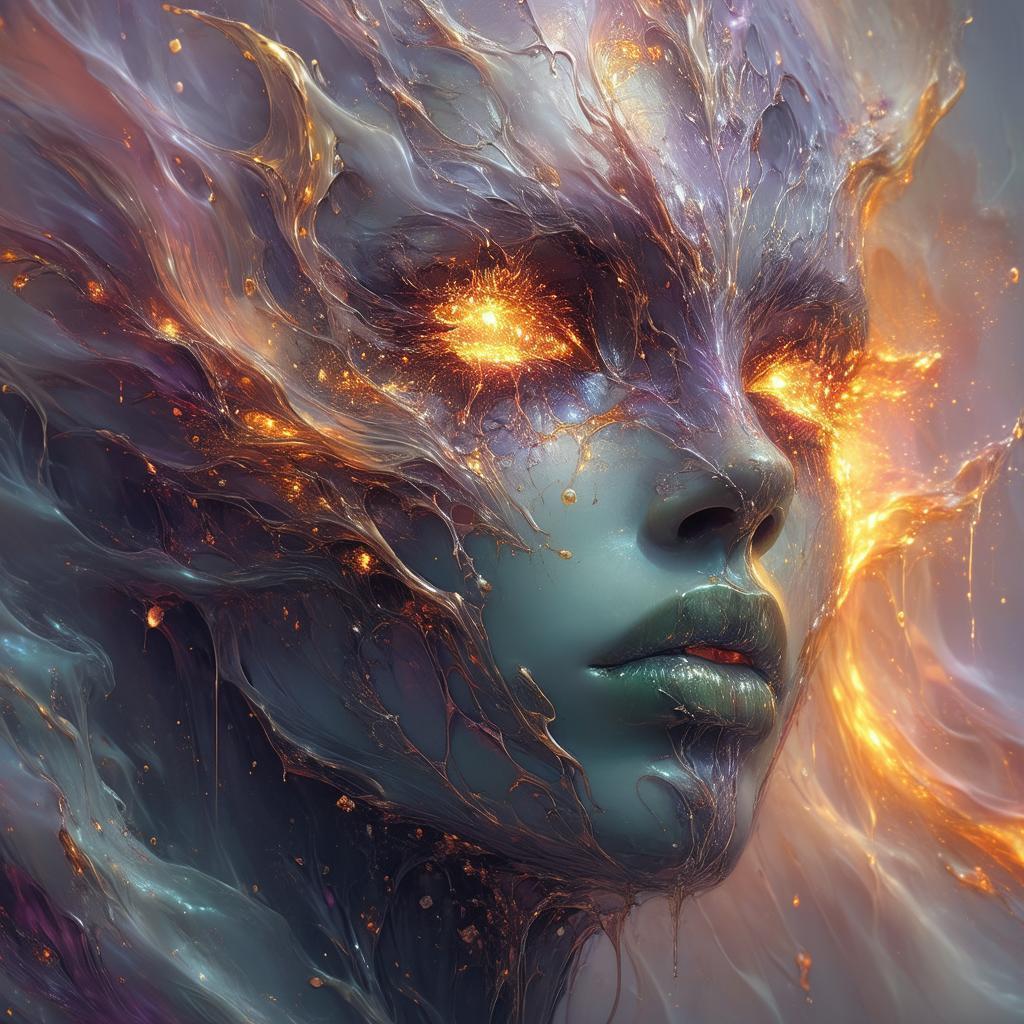 Melting Paint Phantoms in Luminous Surreal Detail