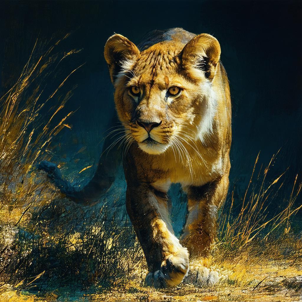 Cinematic Cat Lion Hybrid With Intense Gaze