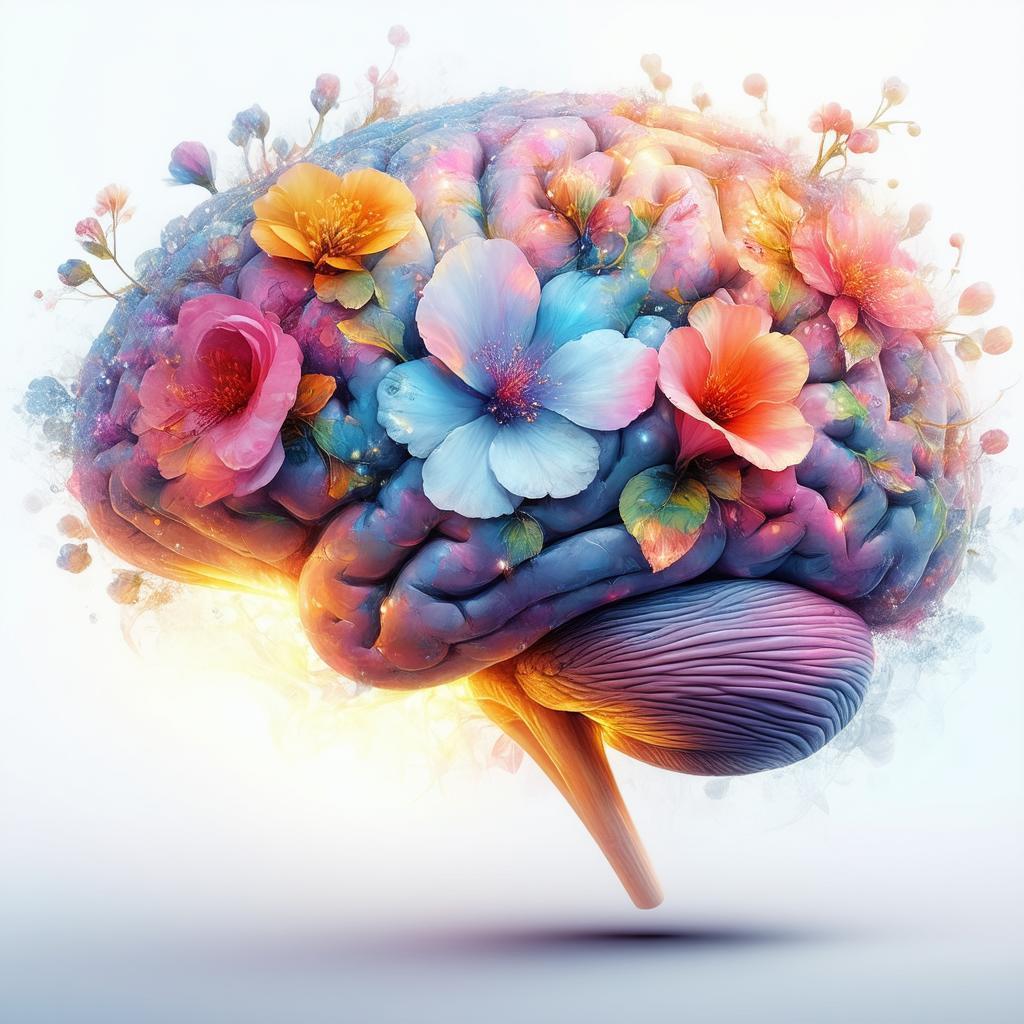 Surreal Blooming Brain in Ethereal Glow
