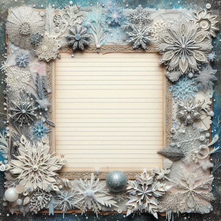 Whimsical Winter Scrapbook Journal Page