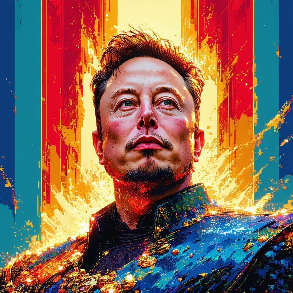 Elon Musk as Pixel God Emperor