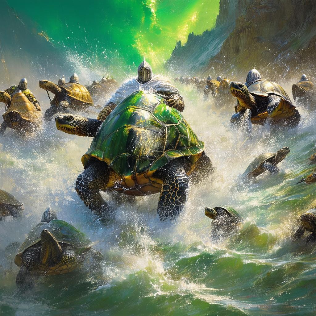 Rohirrim Charge Into Battle on Colossal Turtles