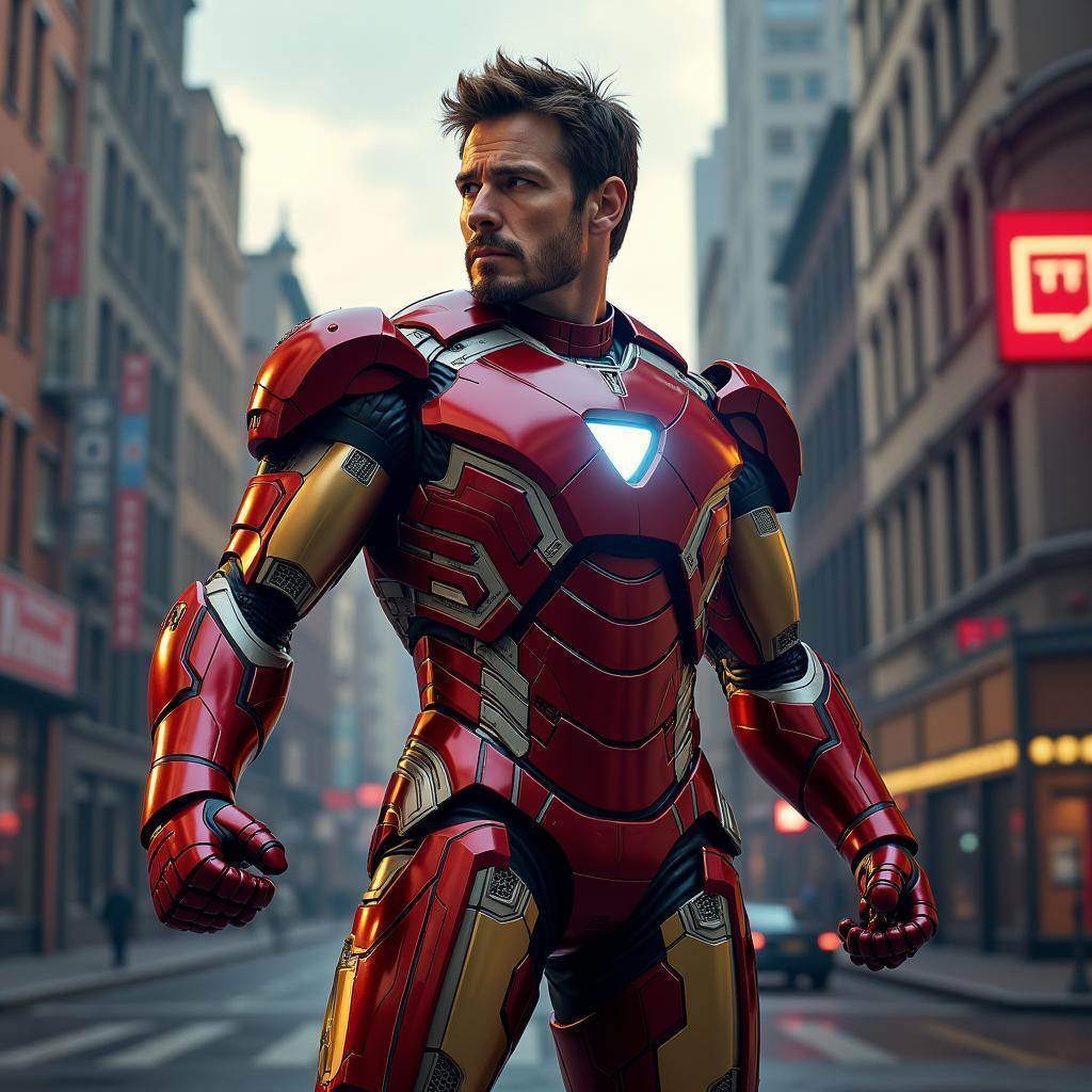 Clark Gable as Iron Man Movie Poster