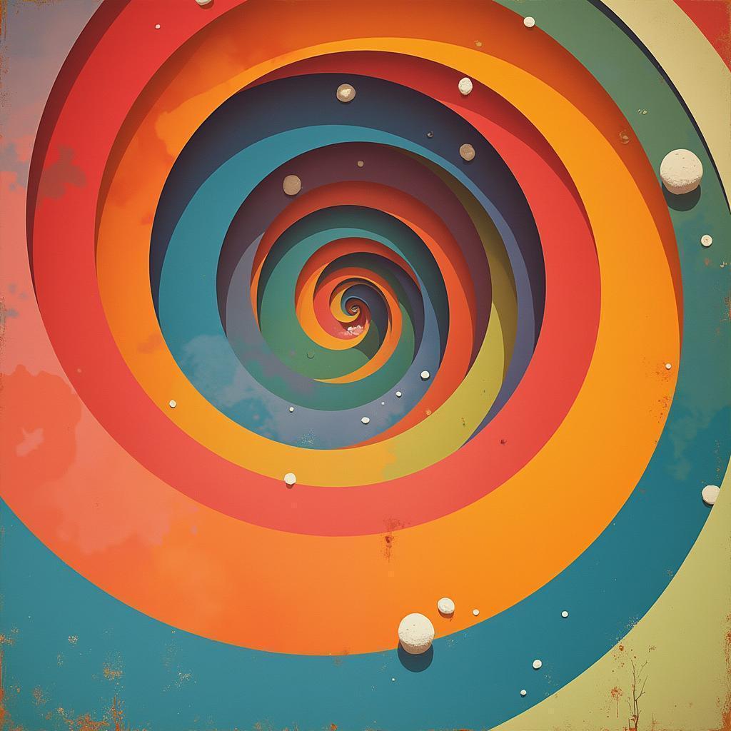 Dreamy Ghibli Style Concentric Circles