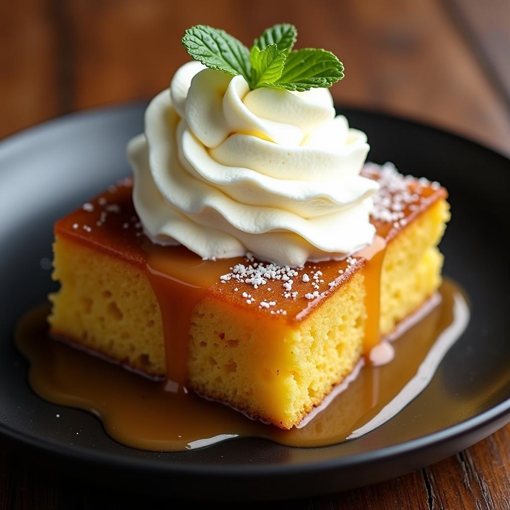 Celestial Golden Cake With Luminous Mint