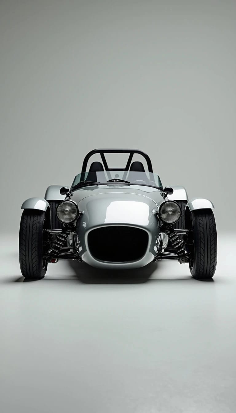 Sleek Silver and Black Custom Sports Car