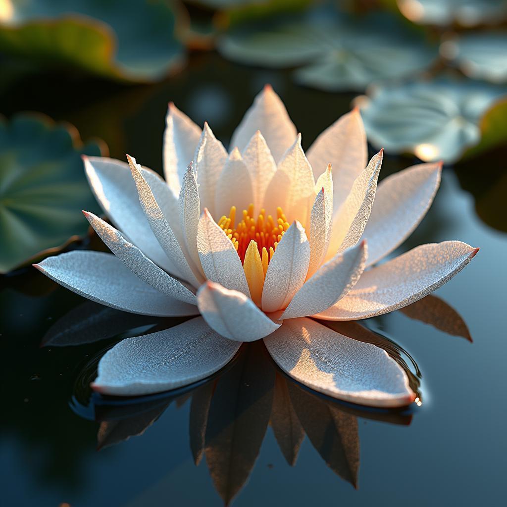 Lotus Flower Sculpted From Cascading Water