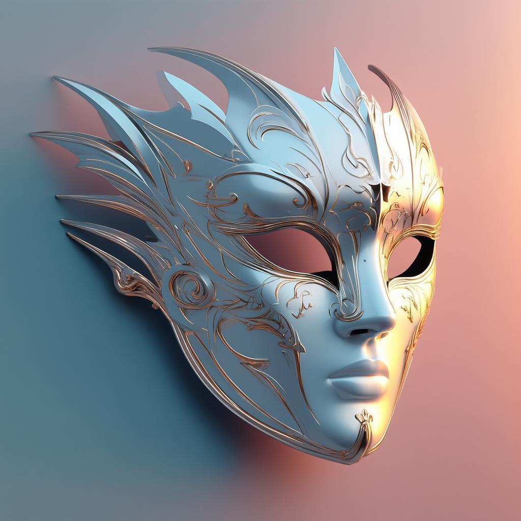 Polished Metallic Mask in Octane Render