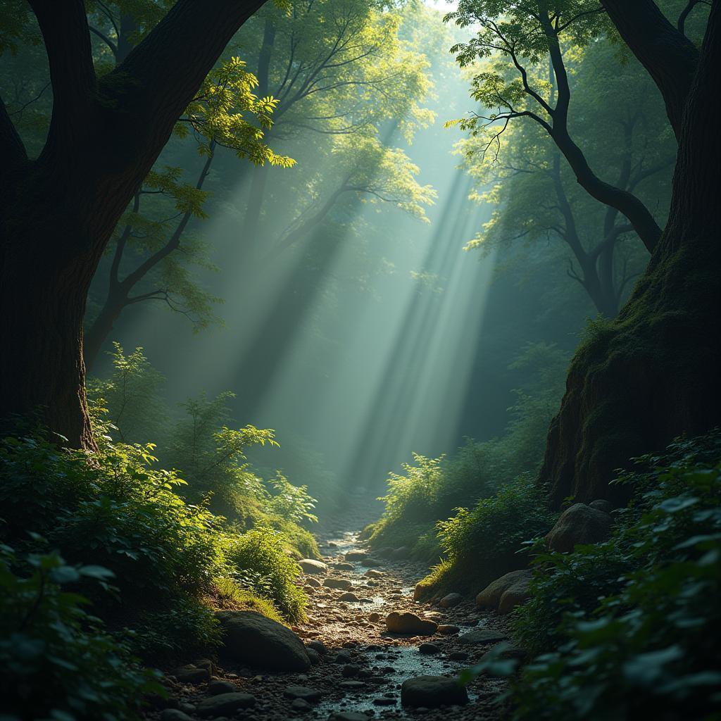 Untamed Wilderness in Dramatic Chiaroscuro