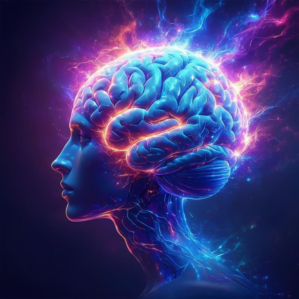 Half Human Half Digital Manga Brain