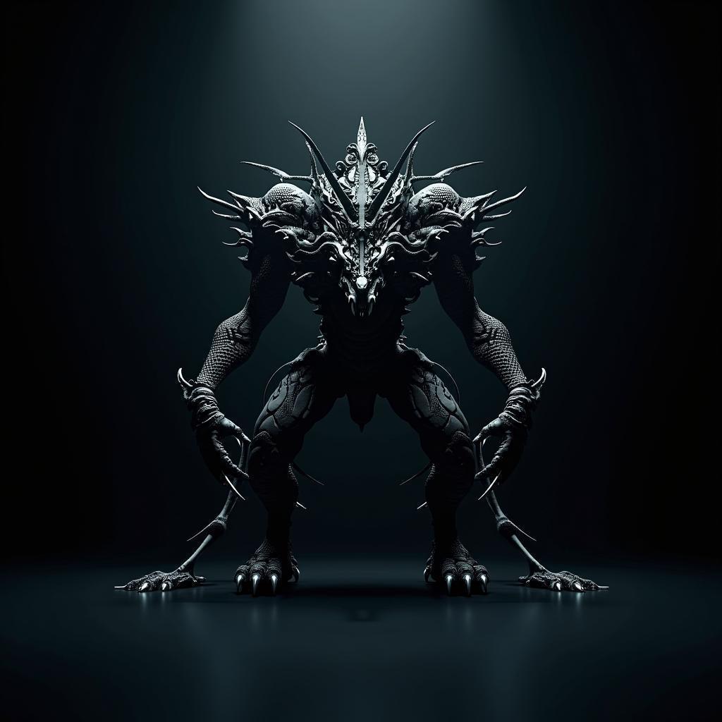 Mechanical Fractal Predator in a Dark Room