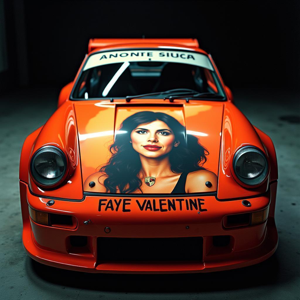 Faye Valentine Painted Porsche on CineStill