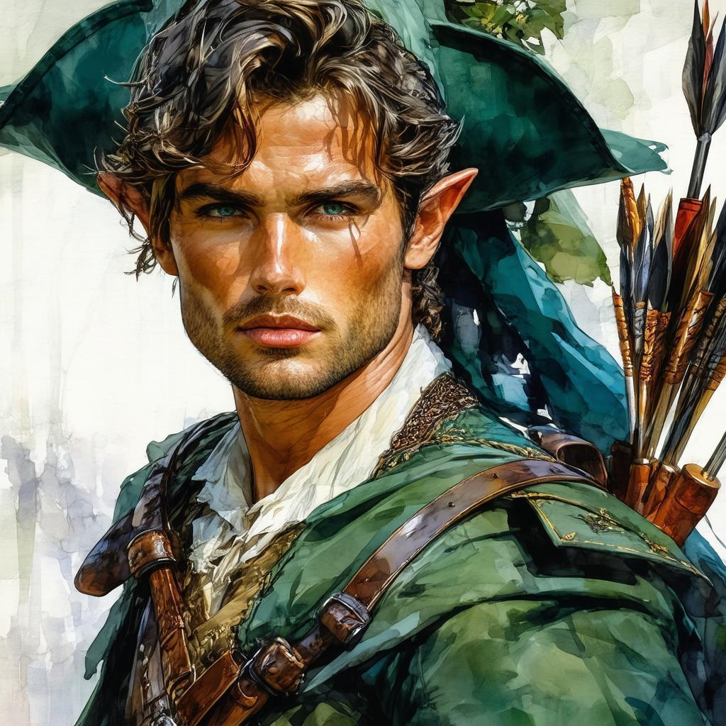 Robin Hood in High Fashion Illustration