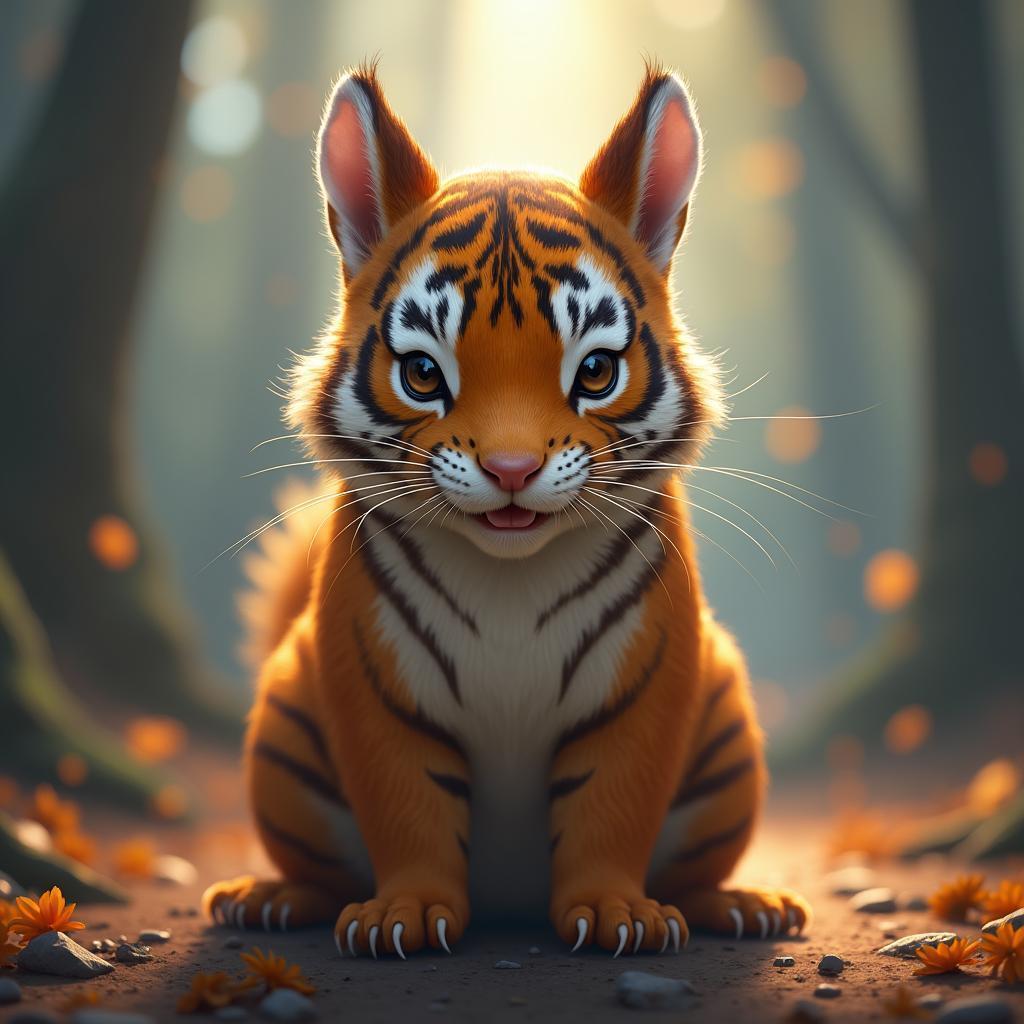 Squirrel Tiger Hybrid in Epic Bokeh