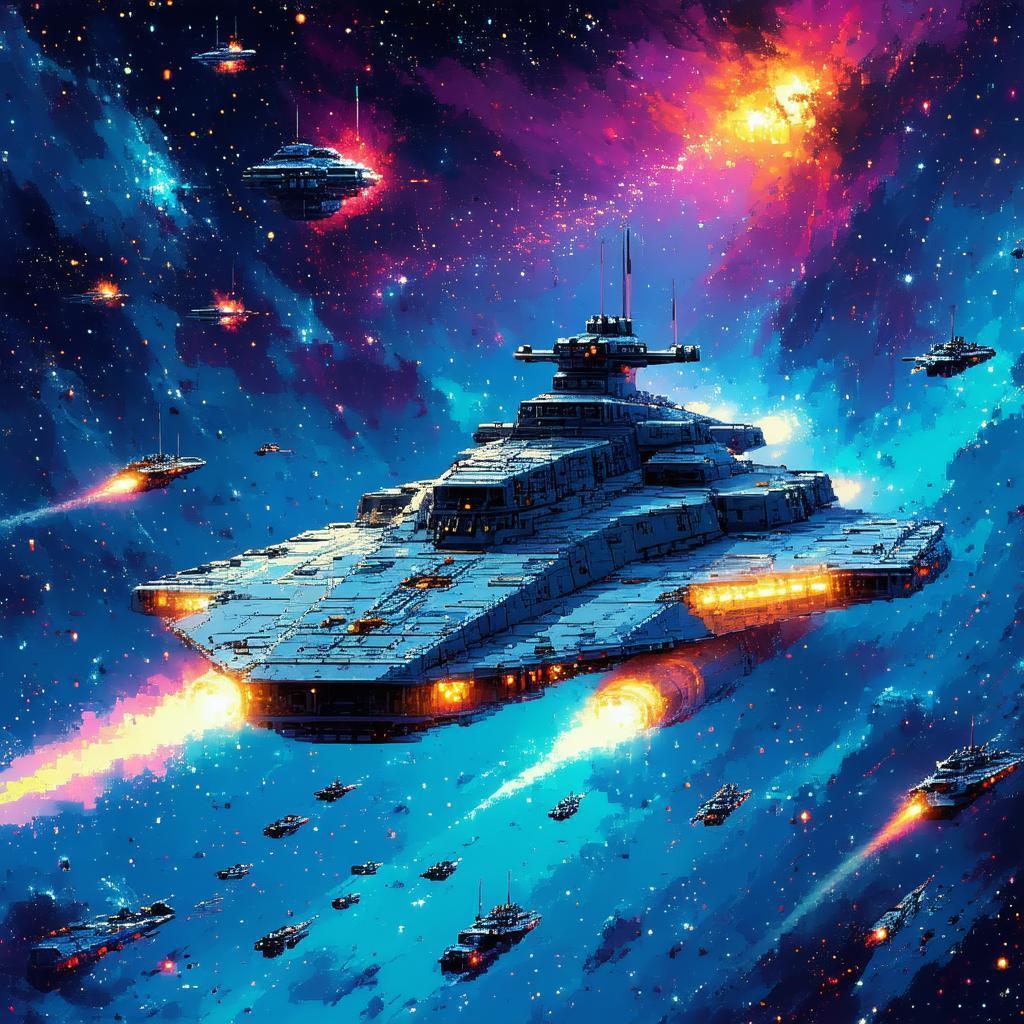 Eight Bit Battleship Leading the Star Fleet