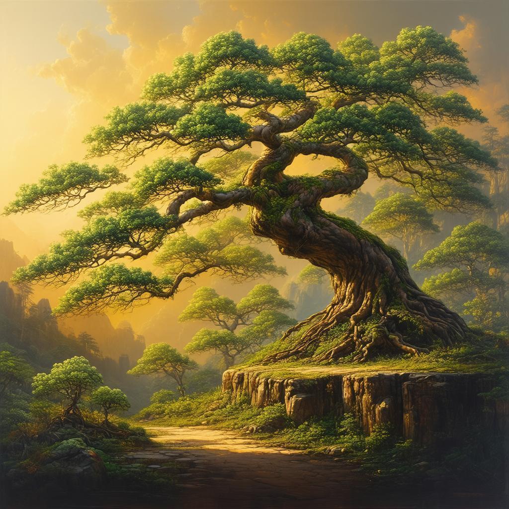 Colossal Bonsai Sprawling Over Earth's Edge