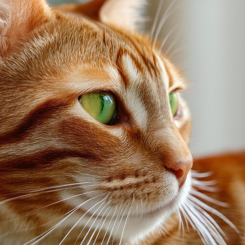 Orange Tabby With Piercing Green Eyes