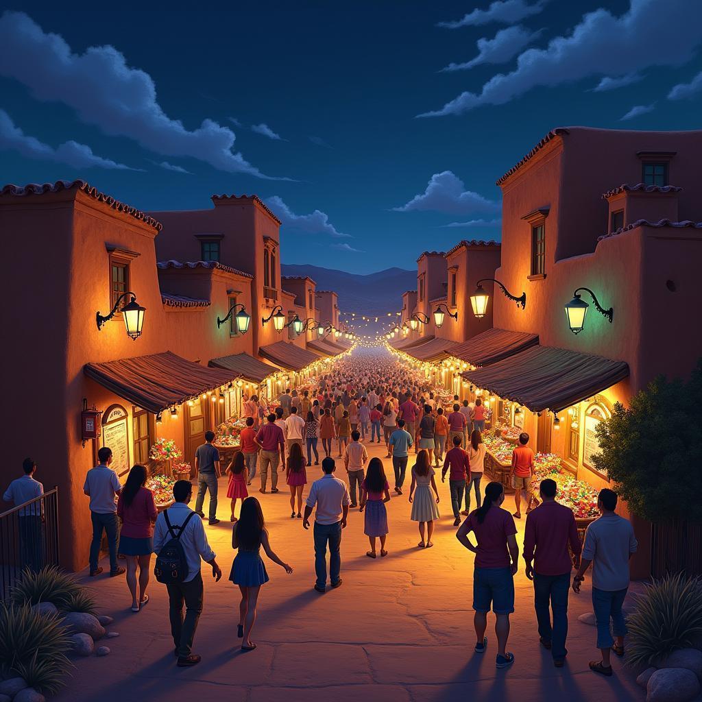 Festival Night in a Vibrant Adobe Kasbah