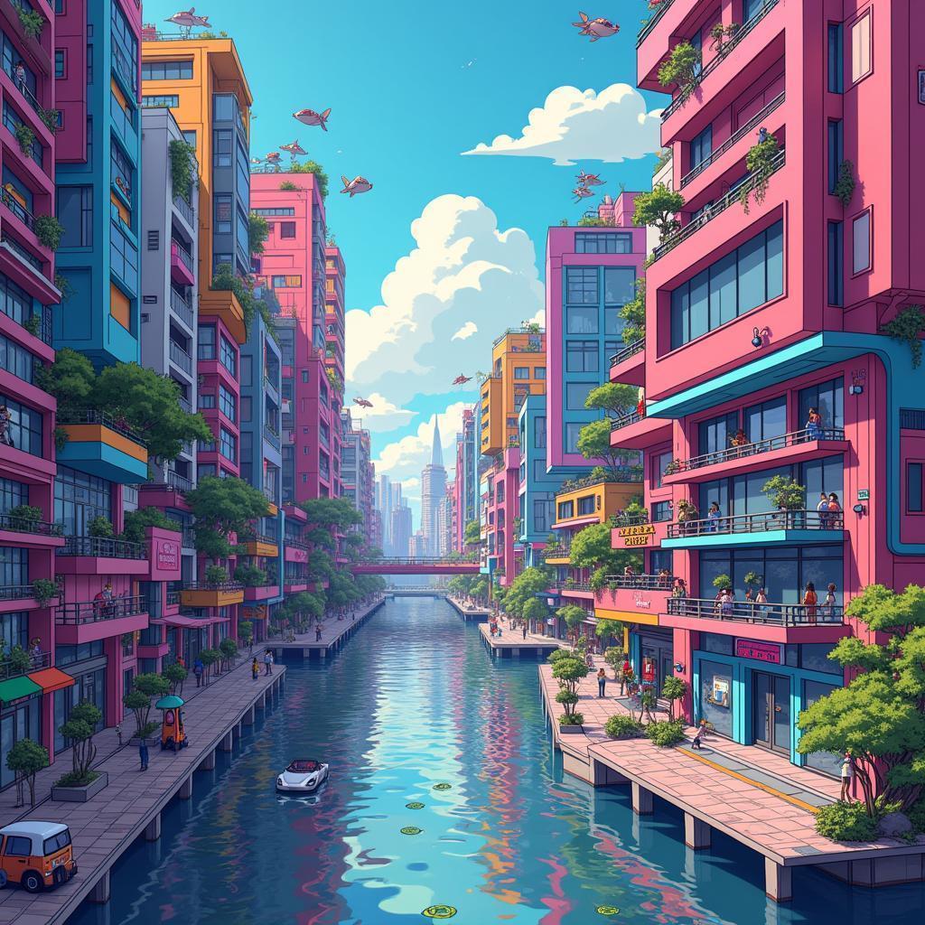 AI Generated World in Bold Anime Color