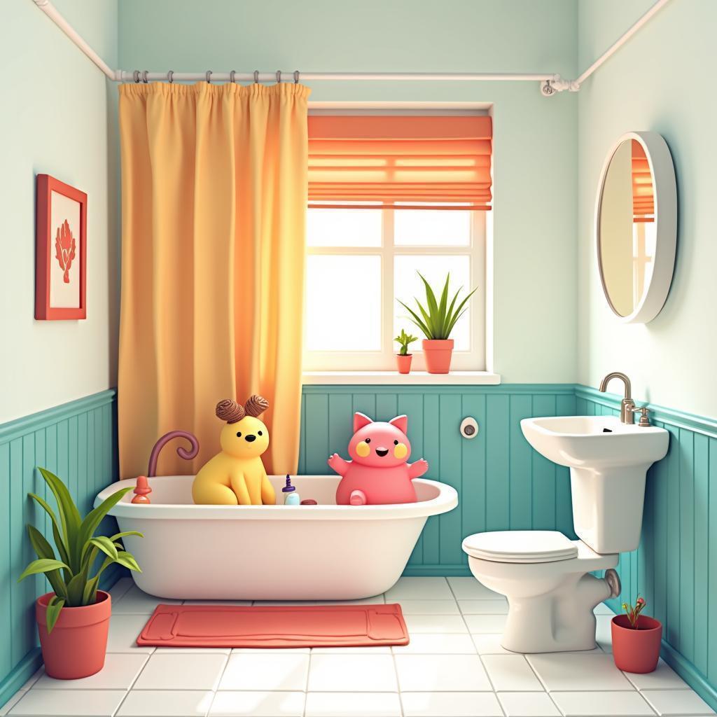 Playful Animated Bathroom Design Concept