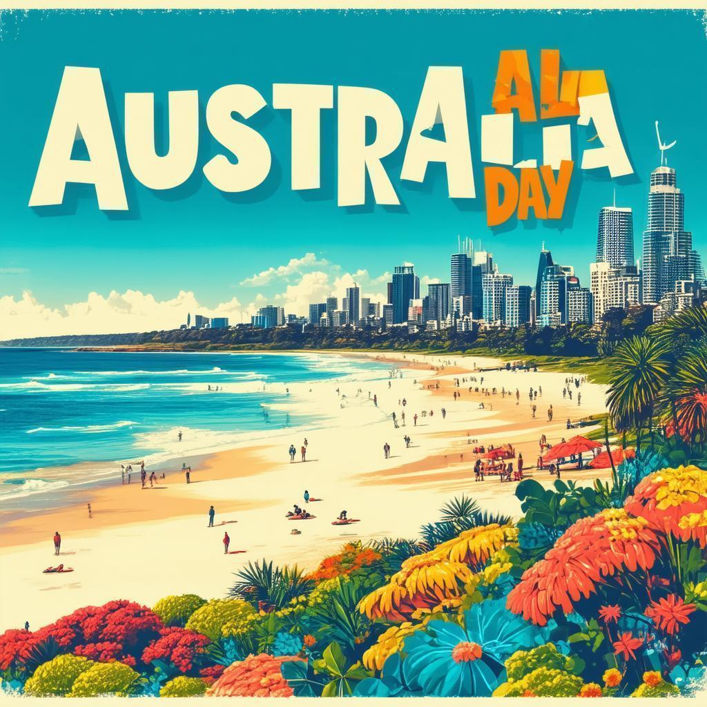 Sun Soaked Australian Day in Bold Graphics