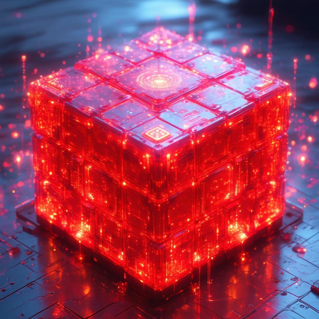 Glossy Anime Red Cube in Dynamic Light