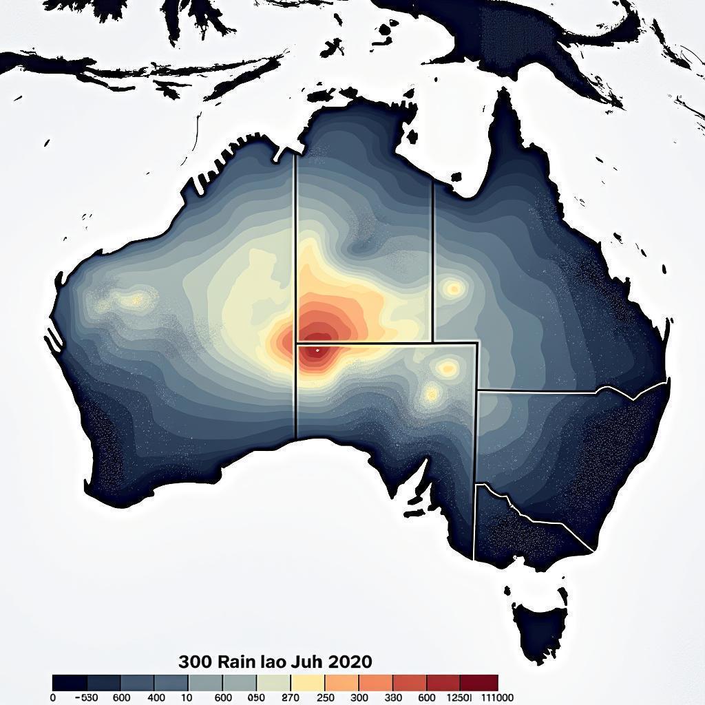 Australia's Rainfall Map on Grainy HP5