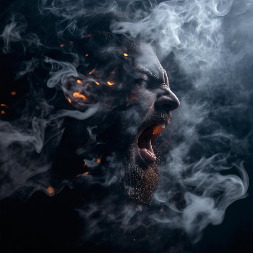 Agonized Face of Smoke and Embers