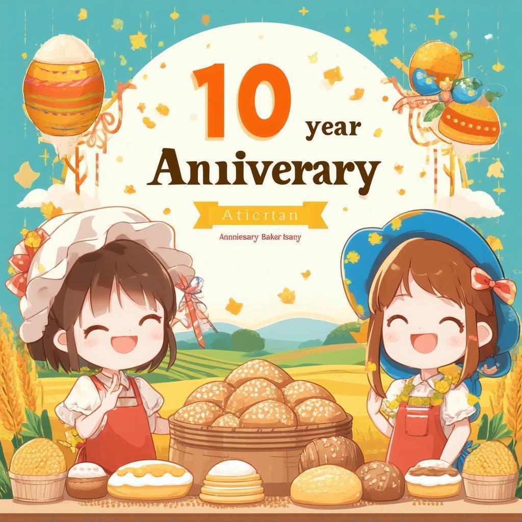 Anime Flyer for a Mill's Tenth Anniversary