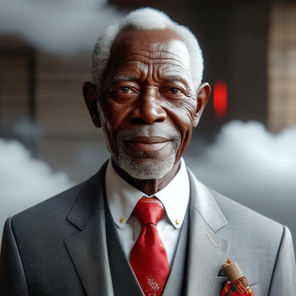 Fatherly Kenyan Elder in Warm 3D Portrait