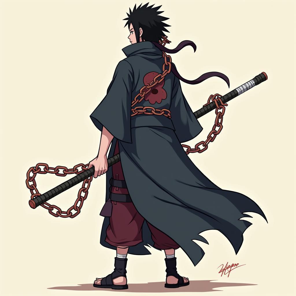 Madara Uchiha Wielding a Chained Kusarigama