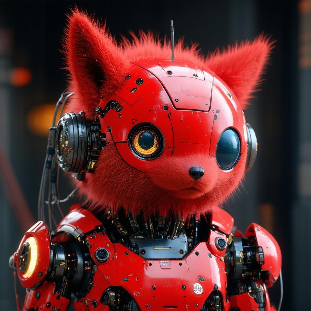 Realistic Grox Cyborg With Robotic Eye