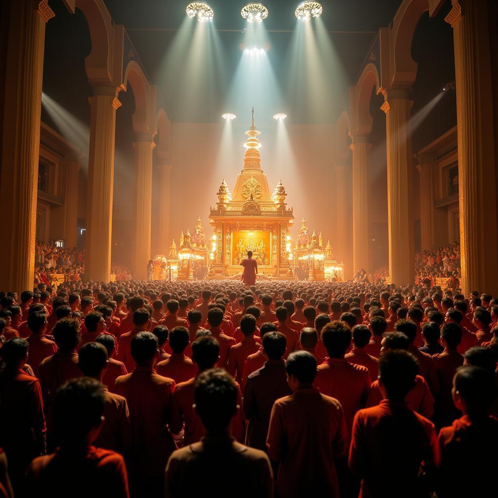 Vibrant Religious Ceremony in Cinemascope