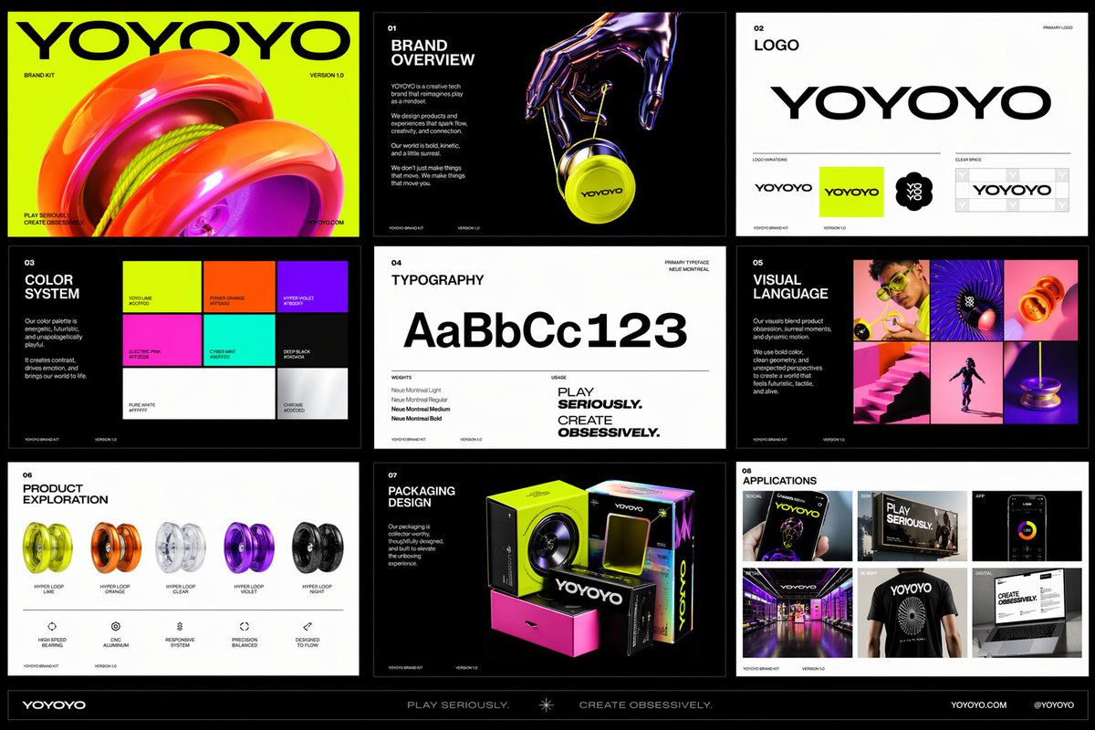 YOYOYO Playful Futuristic Brand Kit